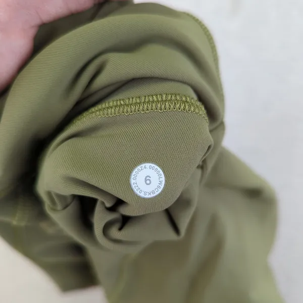 Lululemon Swift‎ High Rise Crop 21" Green Yoga Workout Leggings Women's 6 W6CBKS - Image 7