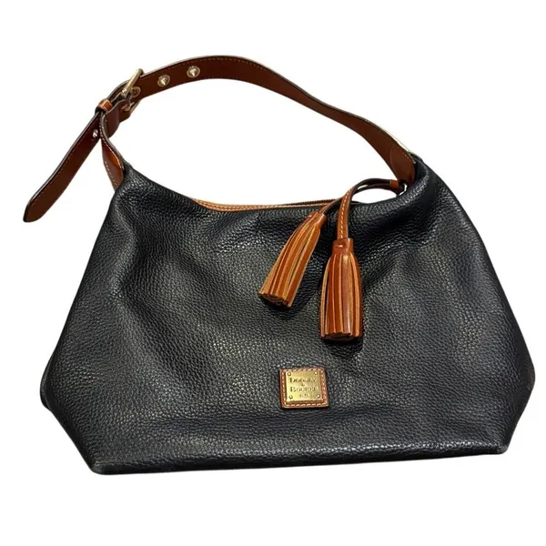 Dooney and Bourke Patterson Leather Paige Sac in Black - Image 2