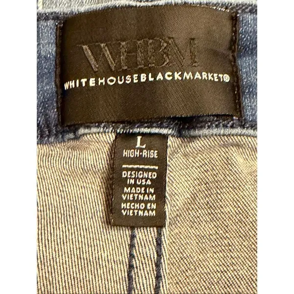 White House Black Market Jeans High Rise Denim Size Large (6432) - Image 7