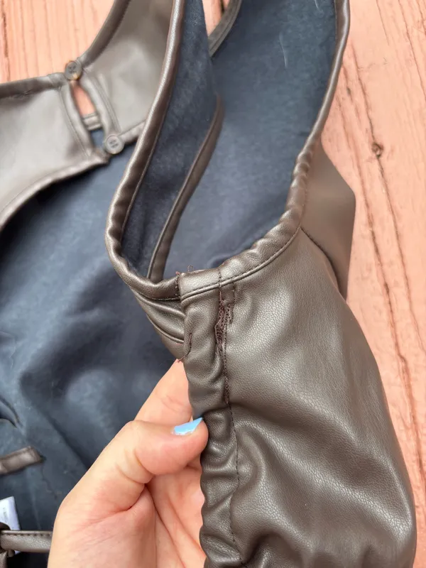 Motel brown leather cropped tank - Image 6