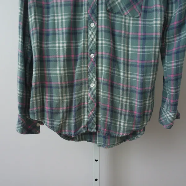 Rails Cotton Academia Granola Outdoors Hiking Plaid Button Down Shirt S Green - Image 3