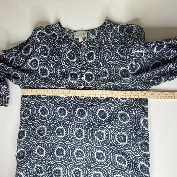 Cleobella Organic Cotton Floral Medallion Mini Dress Large Tunic Boho Relaxed‎ - Image 11