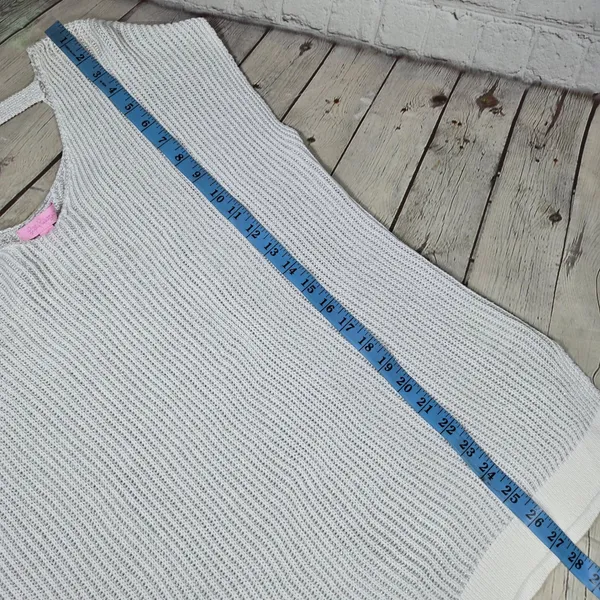 Lilly Pulitzer Silver Gilly Metallic Knit Dolman Sweater Top‎ Open Back 24423 M - Image 7
