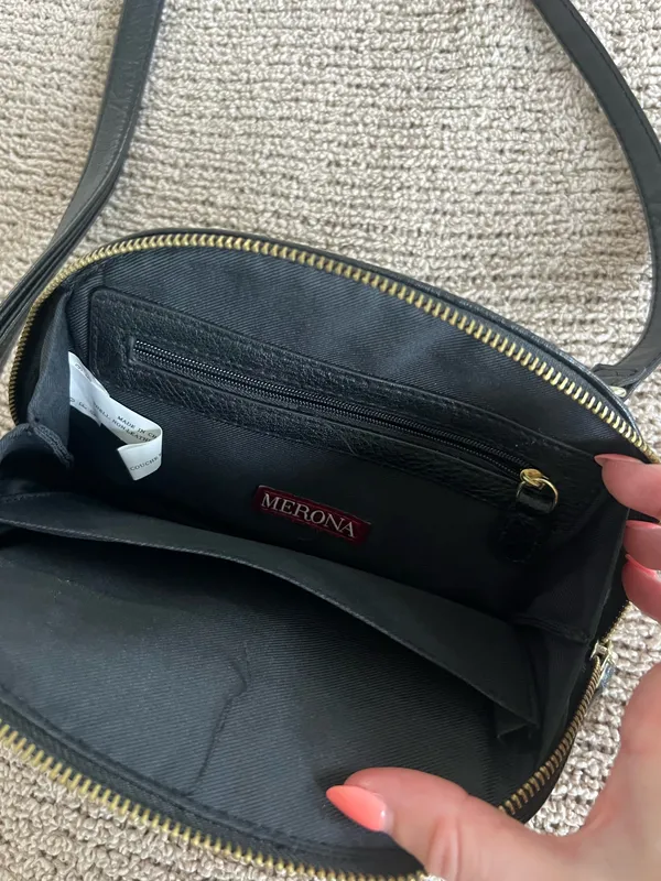 Black Merona purse with gold accents #glamour #minimalist #workwear - Image 3