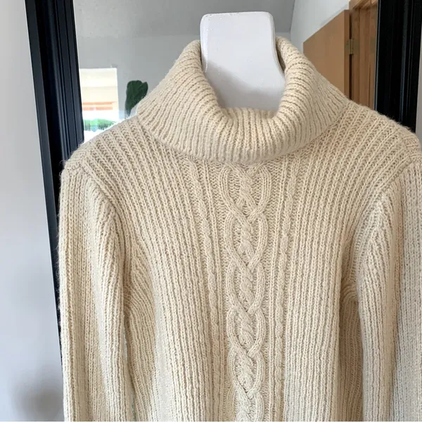 G.I.L.I. Cable Knit Turtleneck Sweater - Image 2
