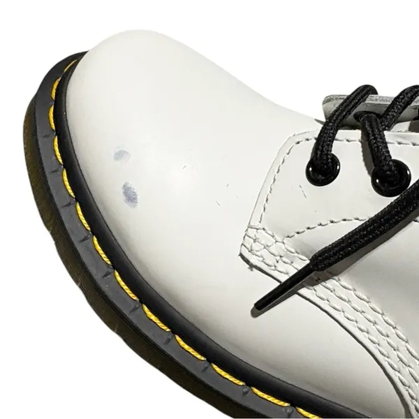 Like New Dr. Martens 1460 Smooth Leather Lace-Up Boots White Size 7 Retail $170 - Image 11
