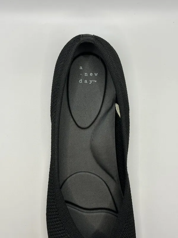 NWT A New Day Black Knit Pointed Toe Ballet Flats 11 Clean Girl Minimalist - Image 7