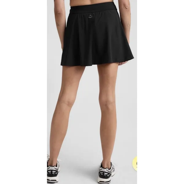 Beyond Yoga Skort Size Large Circle Skirt Built in Shorts Pockets Black Pleated - Image 2