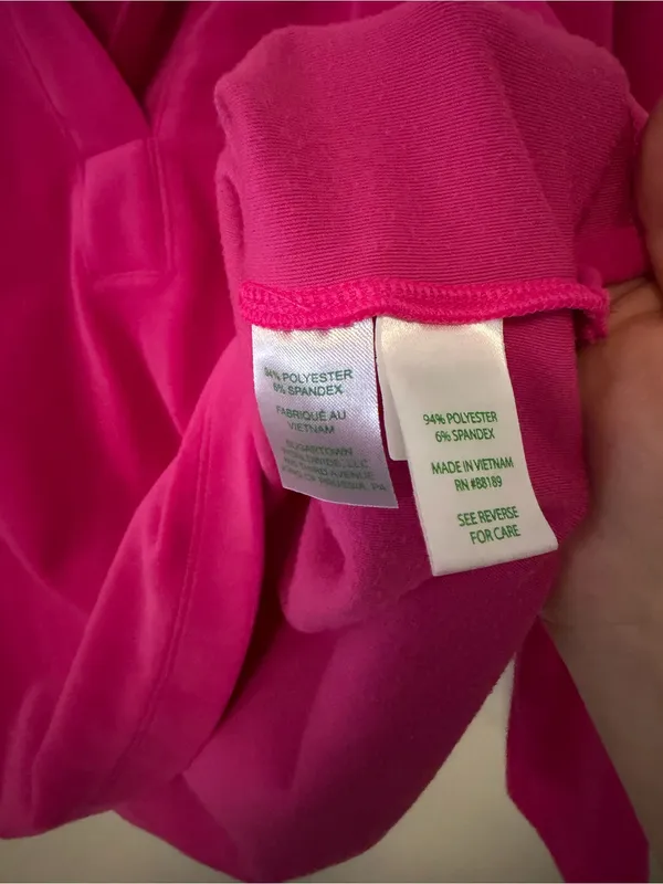 Lilly Pulitzer August Velour Pullover Top In Pink Palms - Image 6