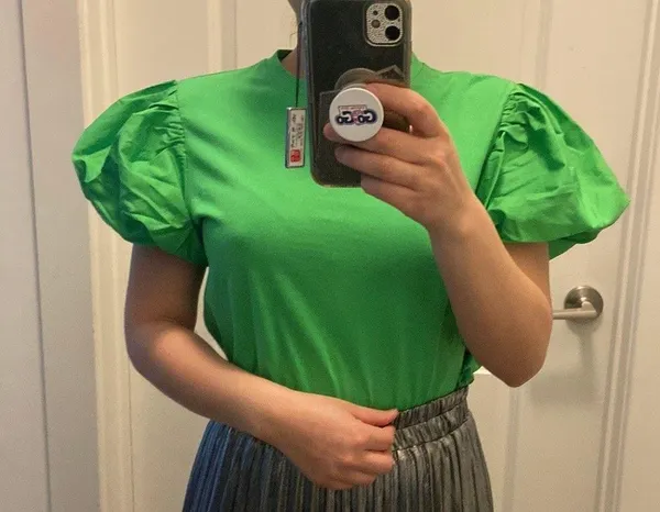 ZARA balloon shoulder top. S - Image 9