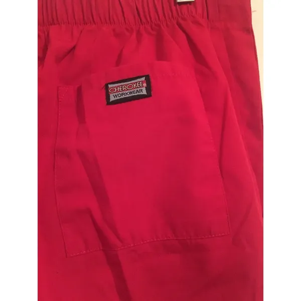 1pc Cherokee Adult Red Scrub Pants Nurse Medical Drawstring Size XS - Image 8