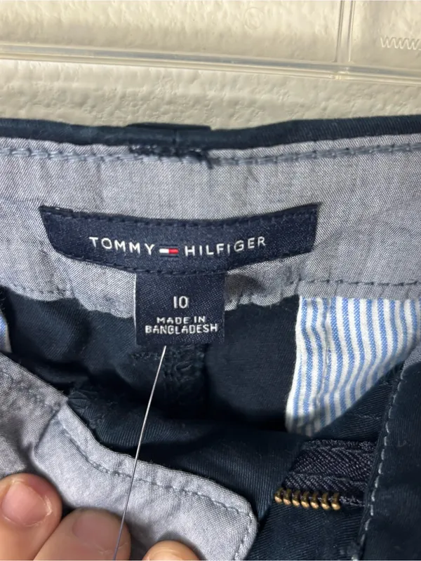 NWT Tommy Hilfiger Navy Straight Leg Chino Pants Size 10 - Image 2