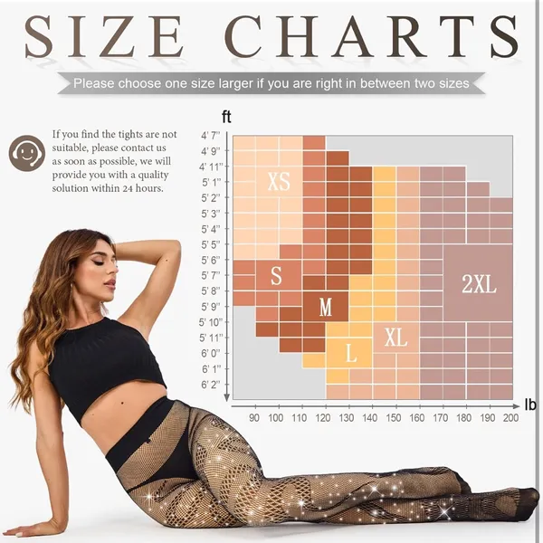 Sparkling Black Fishnet Tights with Snake Designs MED - Image 6