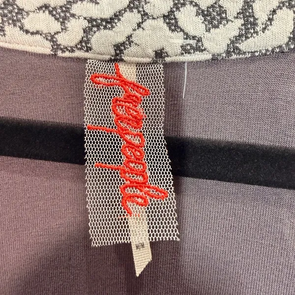 Free People Grey Leopard Print‎ Racerback Tank Dress M Racerback Mini Dress - Image 3