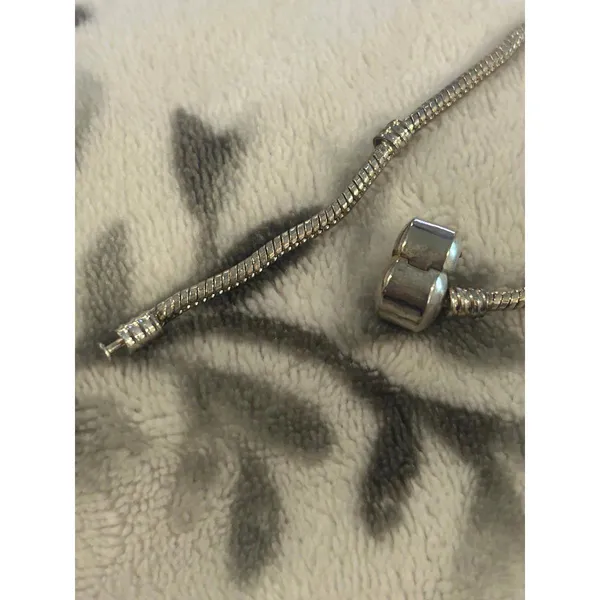 A035 size 7 inch 925 sterling silver bracelet for beads charms - Image 4