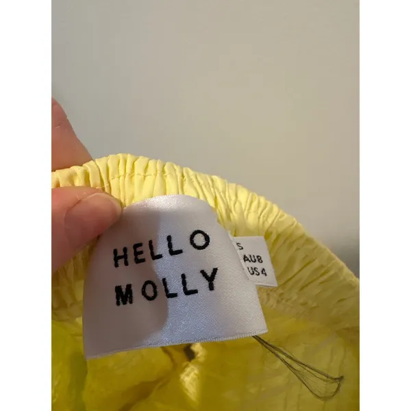 Hello Molly MOMENT TO CAPTURE STRAPLESS BUBBLE‎ MINI DRESS LEMON Size 4 - Image 4