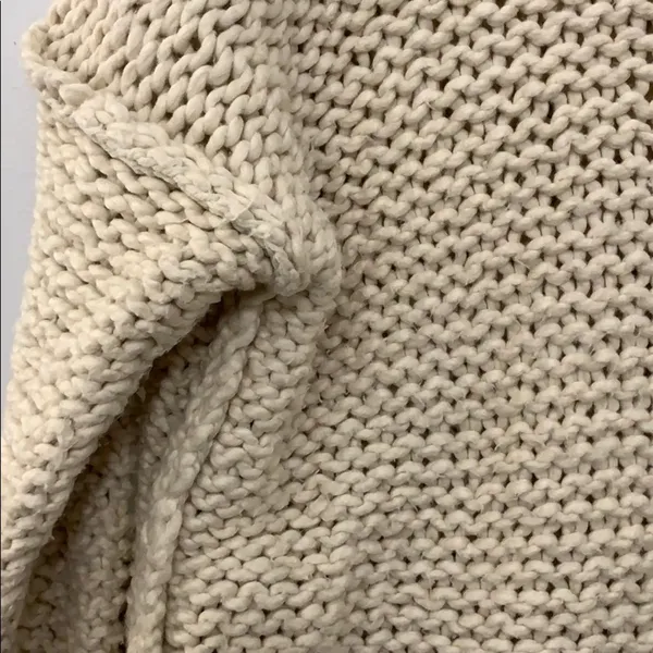 Free People Chunky Cotton Knit Cowl Neck Sweater - Image 6