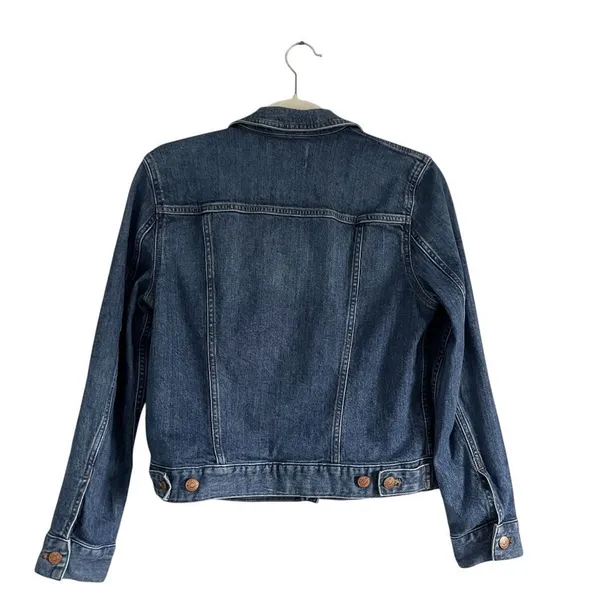 Madewell The Shrunken Stretch Jean Jacket Eco Edition Vintage Light Size Small - Image 4