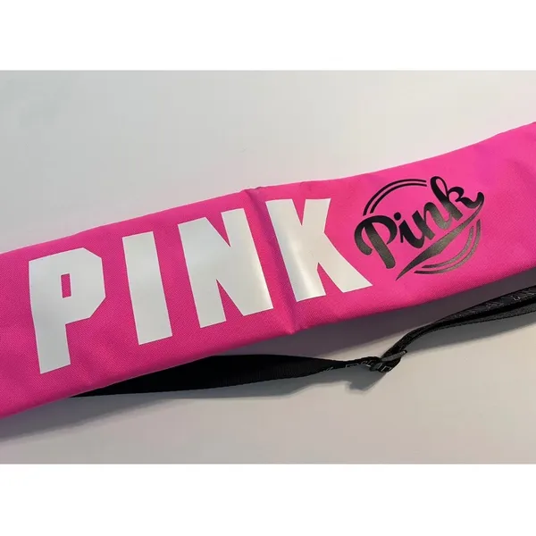 Victorias Secret PINK Yoga Mat Bag‎ Carrier Neon Pink Crossbody Logo Strap - Image 2