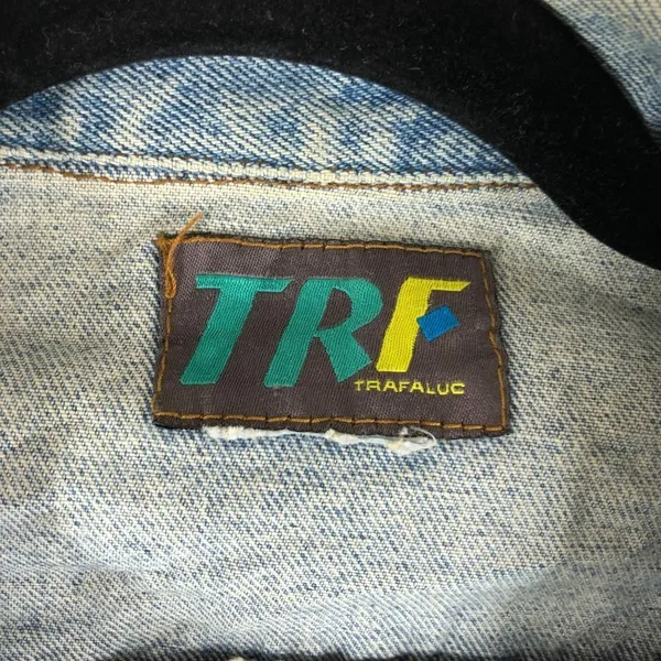 Trafaluc Jeans Womens Denim Jacket Vintage Retro Trucker Medium Wash M - Image 4