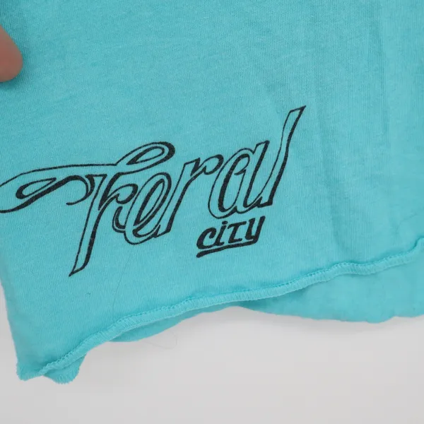 Next Level Apparel California Graphic Racerback Tank Top Turquoise Blue XL - Image 4