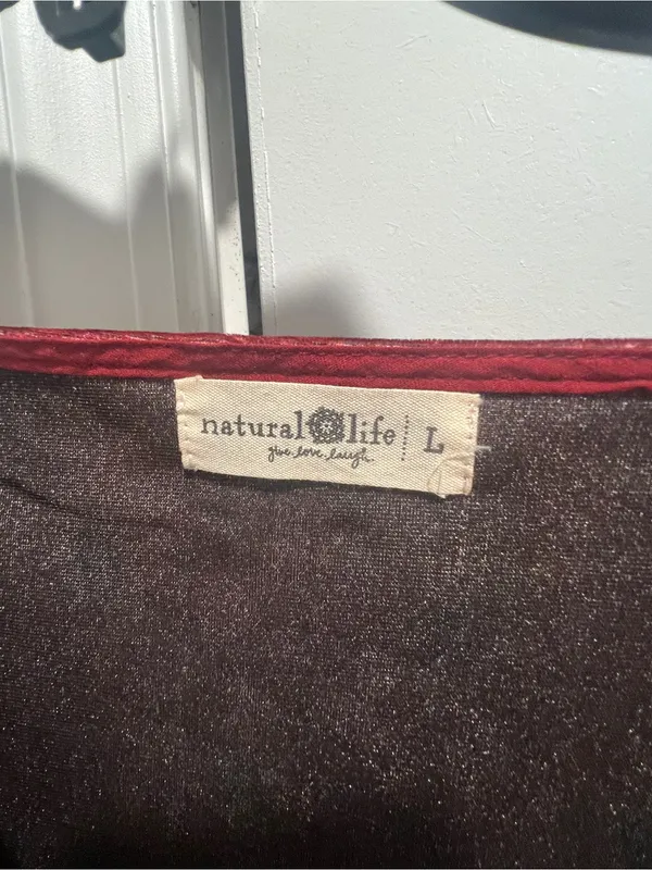 Natural Life Red Velvet Dress size L - Image 6
