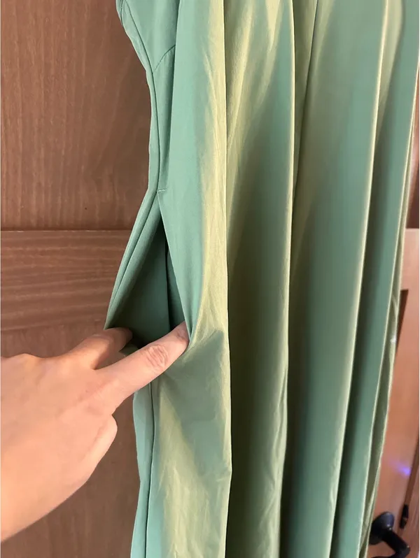 Halara RacerPocket High Low Flowy Midi Dress in Hot Wasabi Green Women’s Large - Image 4