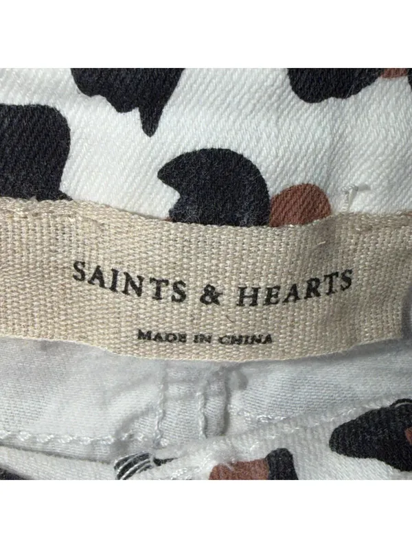Saints & Hearts Leopard Print Flare Jeans Women’s Size Medium - Image 5