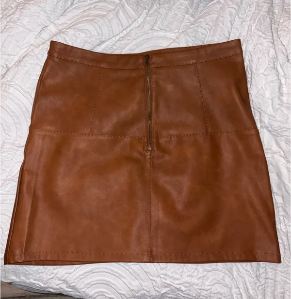 Shinestar Faux Leather Skirt - Image 2