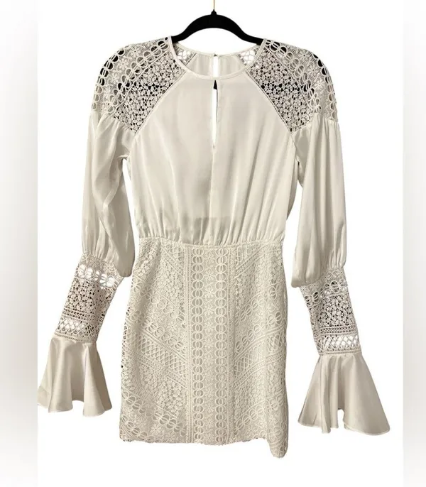 Revolve x Michael Costello Shandy white mini dress - Image 3