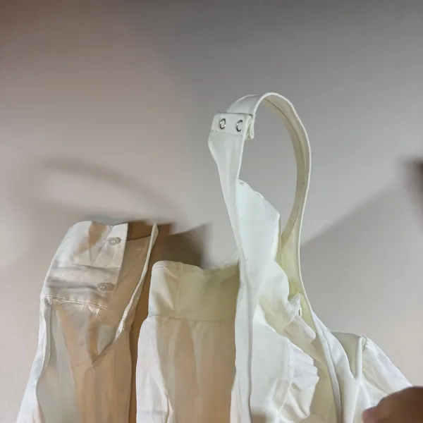 Mare Mare x Anthropologie White Button Down Blouse Bodysuit Womens XS Minimalist - Image 5