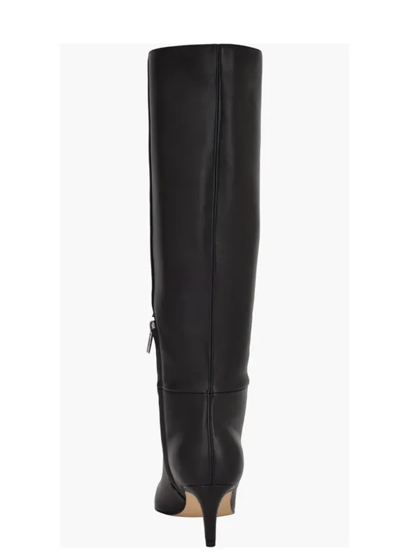 Calvin Klein Garry Leather Knee-High Pointed-Toe Boots in Black, Size 6, NEW - Image 8