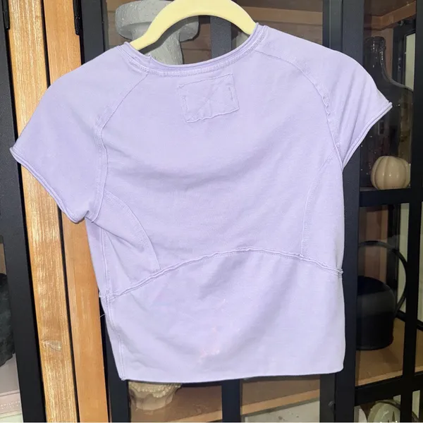 Free People Protagonist Cropped Cap sleeve tee lilac lavender we the free - Image 6