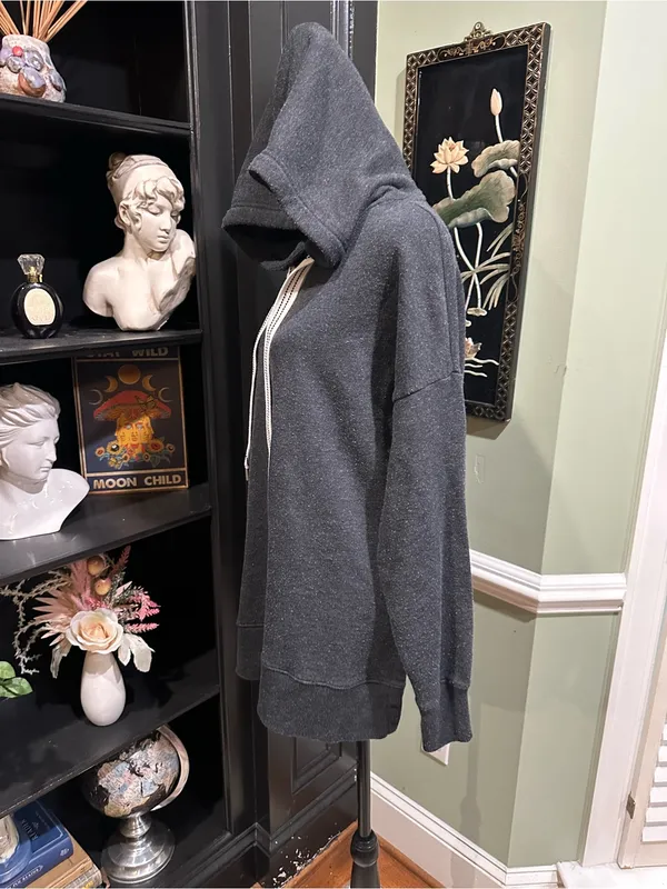 Aerie Oversized Longline Hoodie with Striped Drawstrings – Size M - Image 8