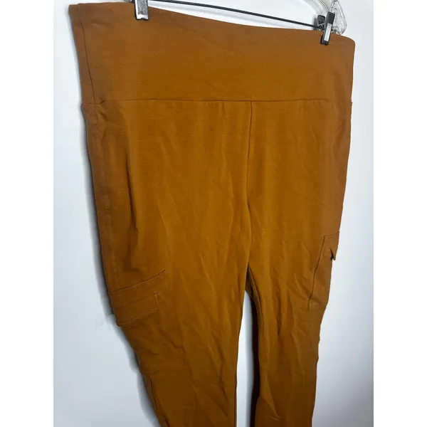 Ruby Ribbon Cargo Pants Womens 3XL Brown Caramel Stretch Casual Utility Pockets - Image 2