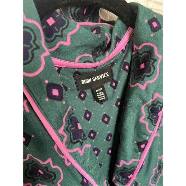 Room Service Women’s Pajama Sleep Set Green Pink Size XL X-Large NWOT - Image 4