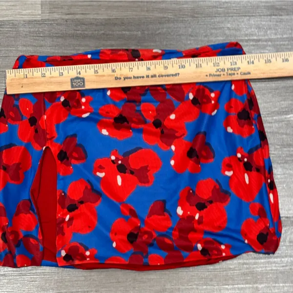 Princess Polly Red & Blue Mini Skirt Size 4 - Image 6
