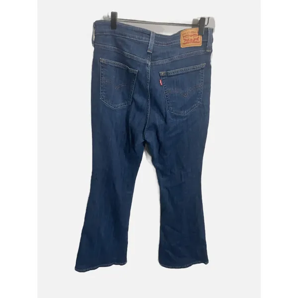 Levi's 726 Flare Jeans‎ Womens 32 Blue High Rise Dark Wash Denim Casual Boho - Image 4