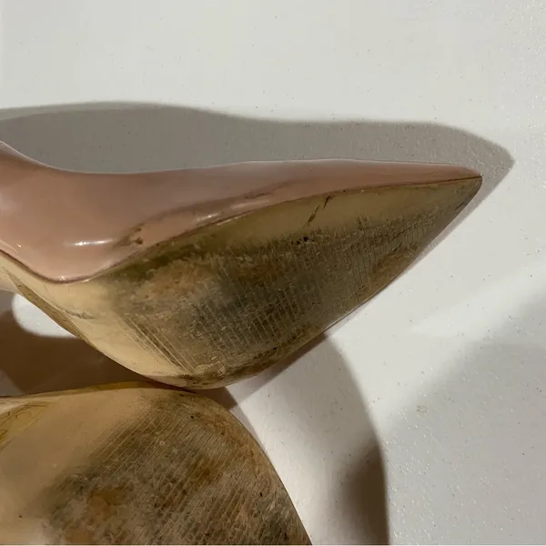 Nude pink heels size 8 - Image 5