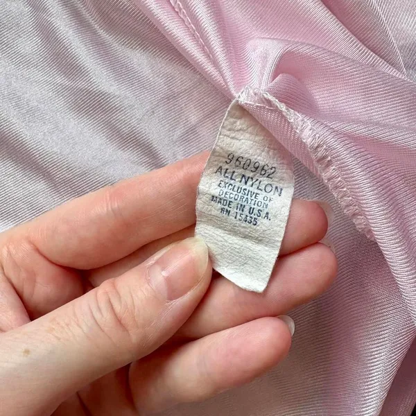 1960s Vintage Pink Maxi Slip L - Image 6