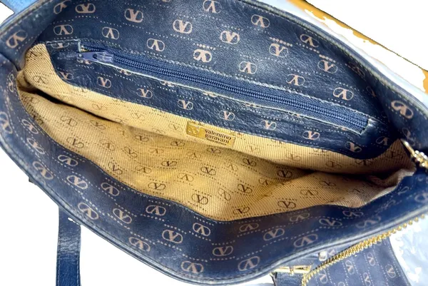 VINTAGE Valentino Garavani Monogram Tote Shoulder Bag & Matching Pouch Clutch - Image 9