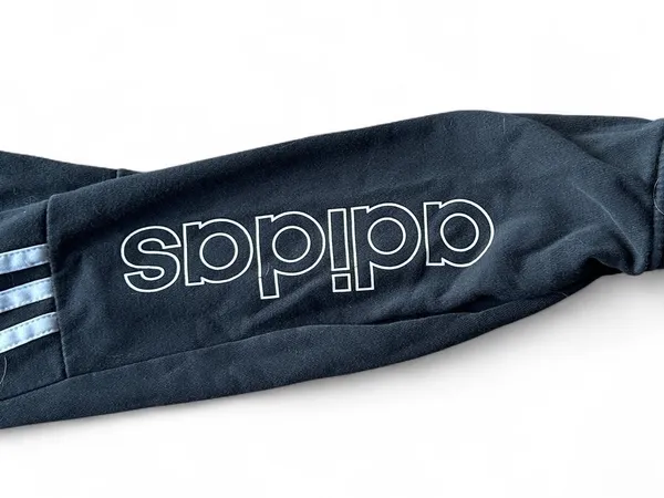 adidas black and white jogger sweatpants - Image 3