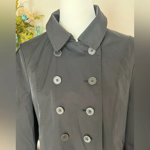 Pelle Studio Women’s Trench Coat – Black – Size XL – Double Breasted - Image 4