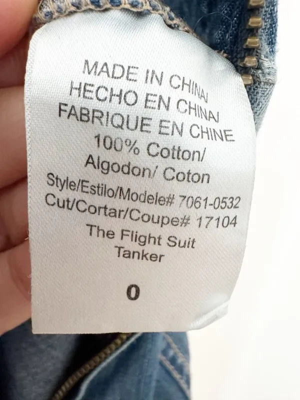 Current Elliott Jumpsuit Size XS Blue Chambray Denim Flight Suit Barn Ranch Wear - Image 8