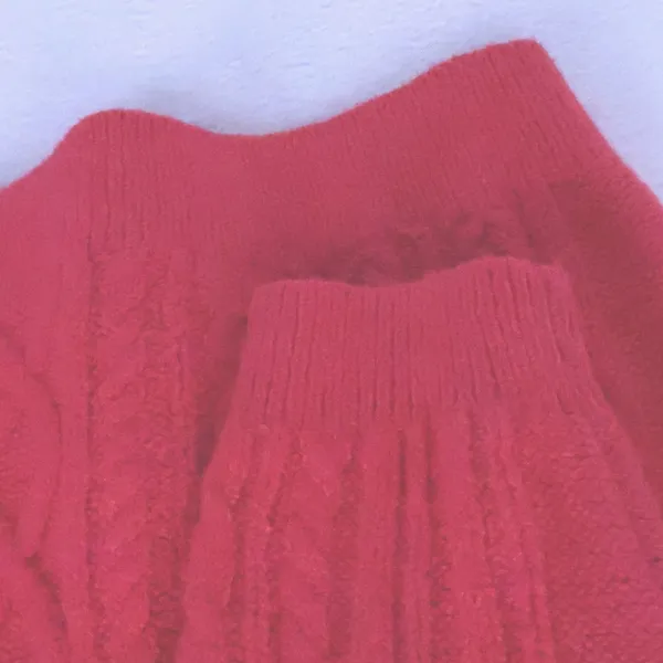 J Crew 2024 Roll Neck Cable Knit Sweater Size L Pink Fisherman Coastal Preppyl - Image 4