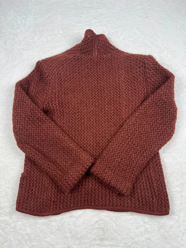 Vintage Gaby Tricot Milano Italy Textured Knit Cardigan Jacket 42 Burgundy - Image 5
