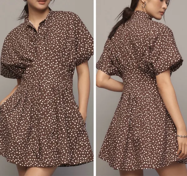 Anthropologie The Tobie Tie-Neck Shirt Dress by Exquise, Size S - Image 2