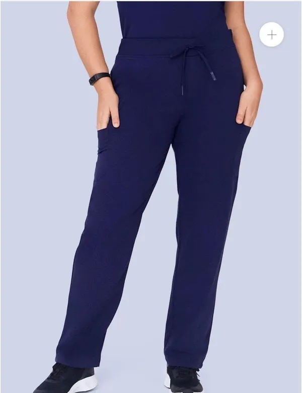 Mandala Scrub Pants Navy Blue Size S/TALL - Image 3