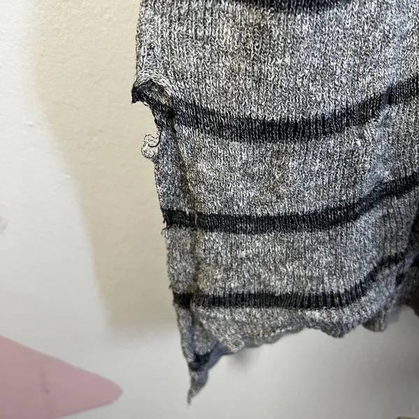 Free People Oversized Sweater Striped Slouchy Boho Festival‎ Casual Indie - Image 5