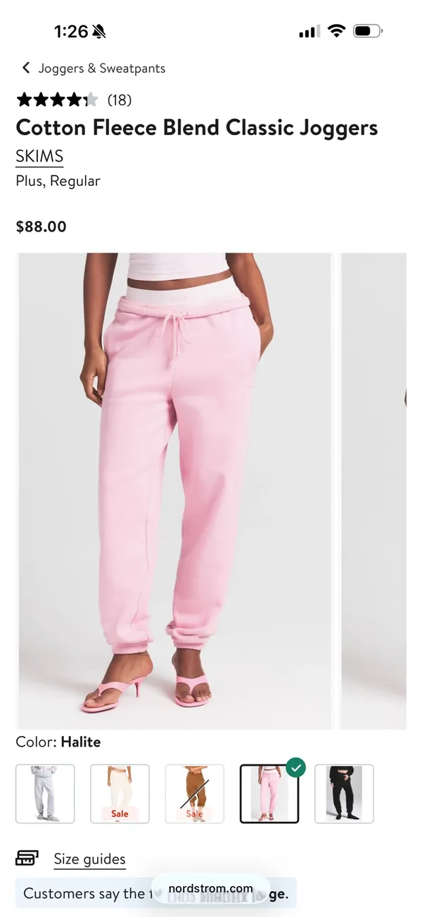 SKIMS Cotton Fleece Blend Classic Joggers - Image 2